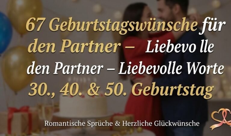 67 Geburtstagswünsche für den Partner – Liebevolle Worte zum 30., 40. & 50. Geburtstag