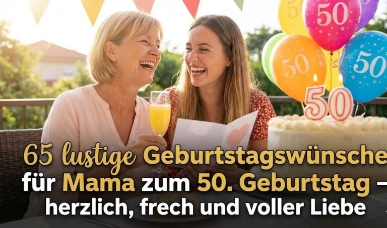 65 lustige Geburtstagswünsche für Mama zum 50