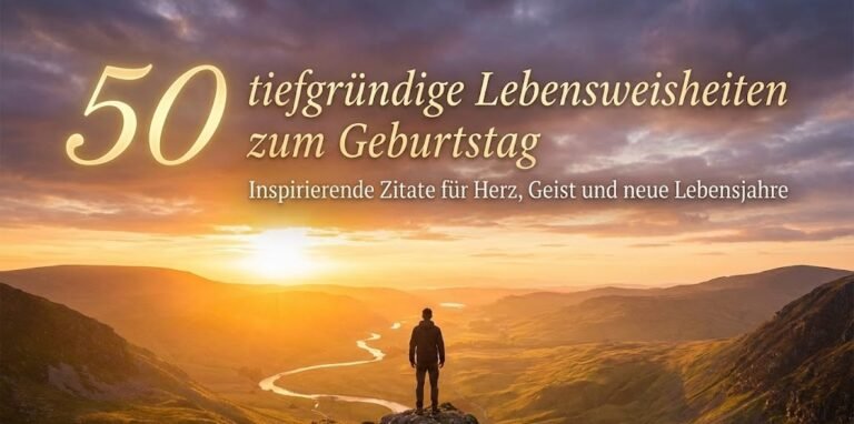 50 tiefgründige Lebensweisheiten zum Geburtstag