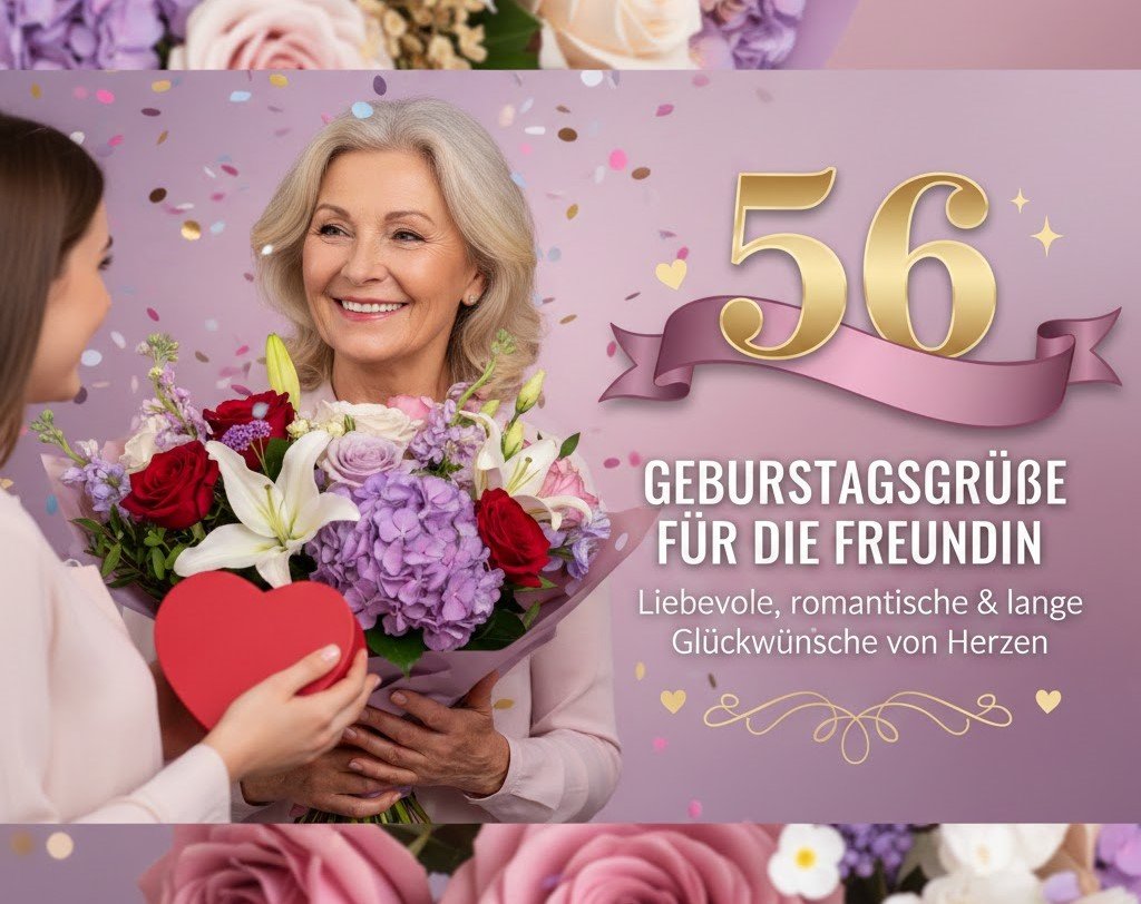 56 Geburtstagsgrüße für die Freundin
