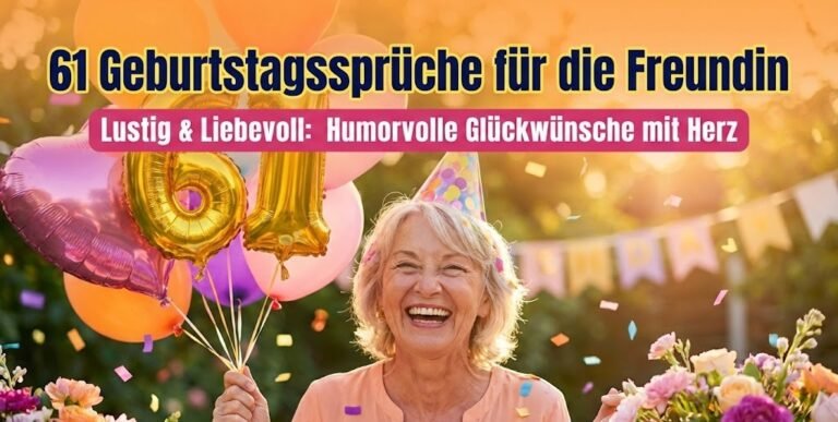 61 Geburtstagssprüche für die Freundin lustig