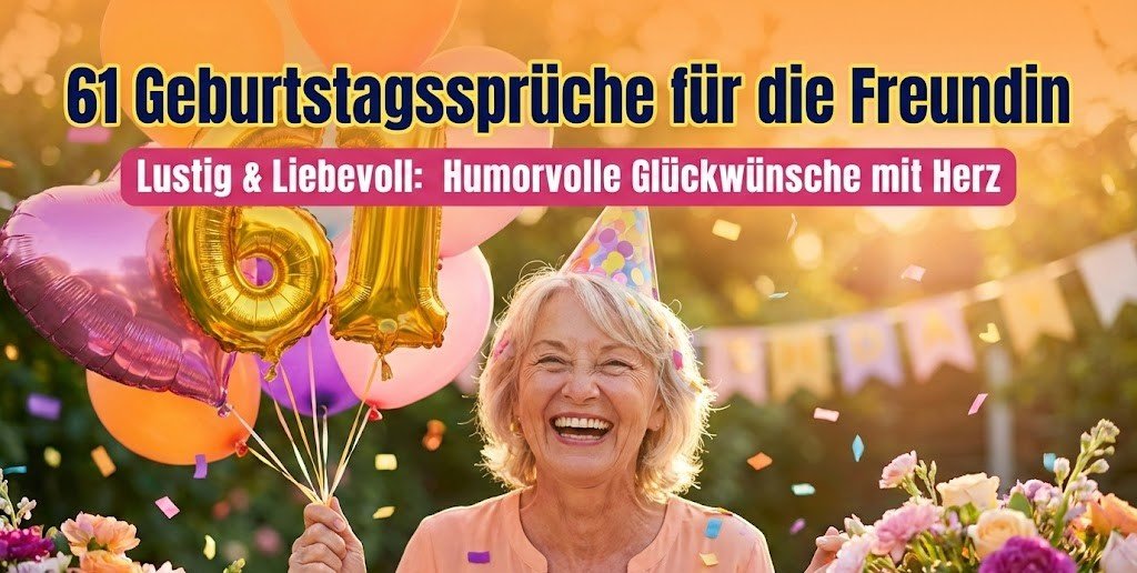 61 Geburtstagssprüche für die Freundin lustig