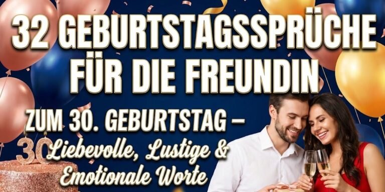 32 Geburtstags­sprüche für die Freundin zum 30