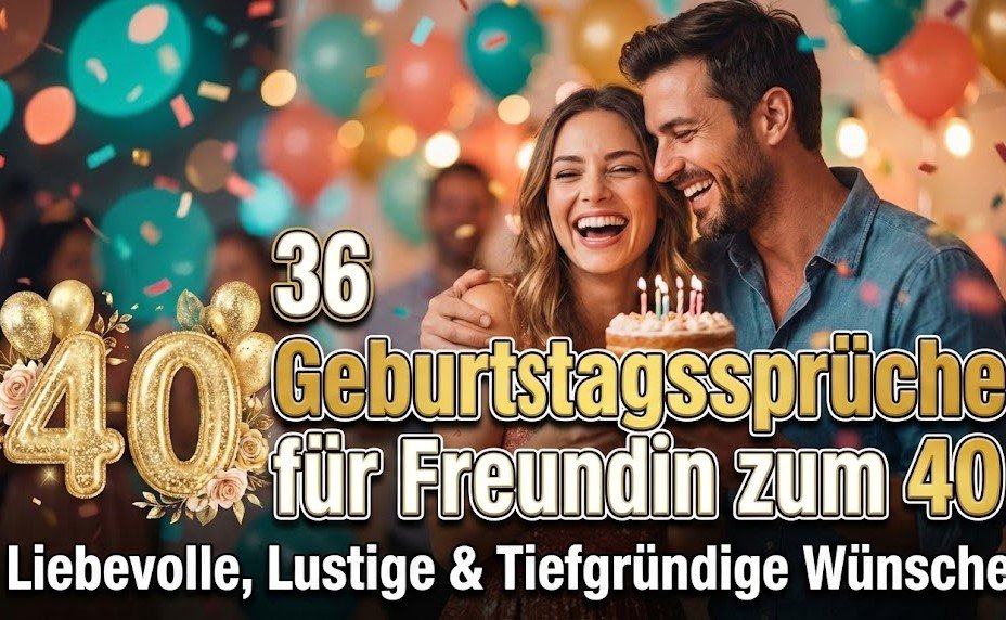 36 Geburtstagssprüche für Freundin zum 40