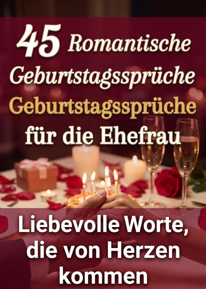 45 Romantische Geburtstagssprüche für die Ehefrau